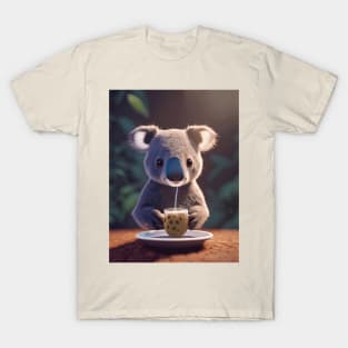 Koala with boba bubble tea T-Shirt